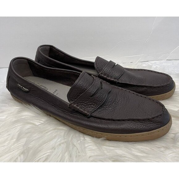 Cole Haan Pinch Maine Classics Grand O.S Brown Leather Penny Loafers Size 13M - Picture 1 of 13
